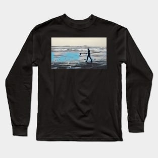 Blue abstract surf Long Sleeve T-Shirt